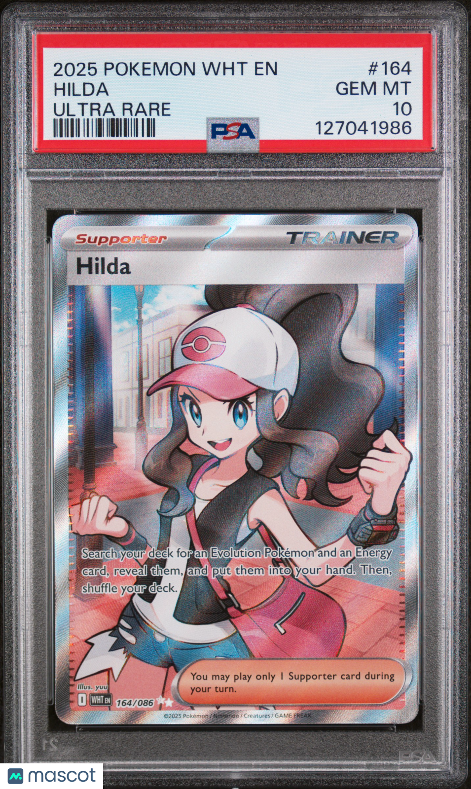 Hilda 2025 Pokemon WHT EN-White Flare #164 Ultra Rare PSA 10