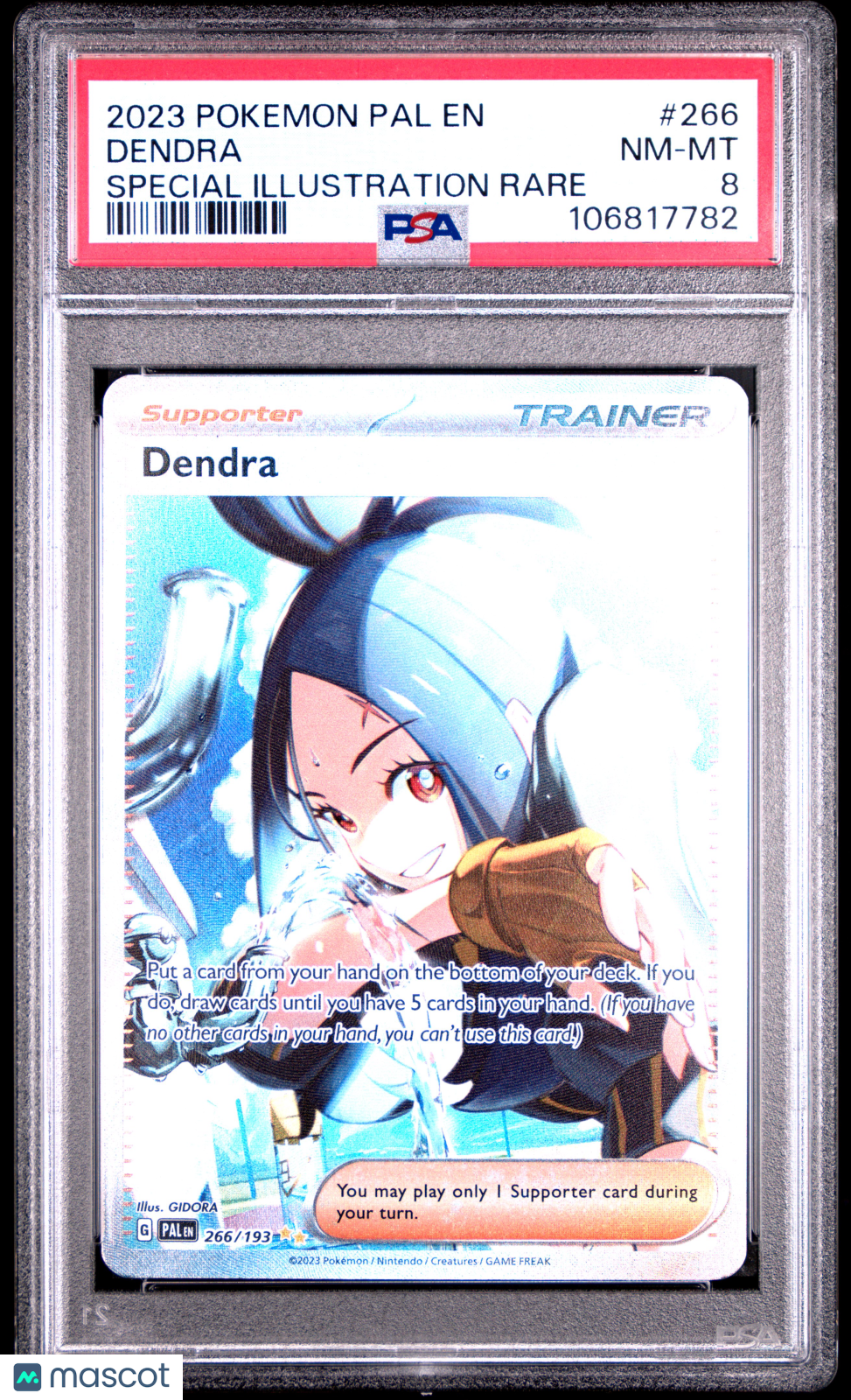 Pokemon TCG Dendra 2023 Pokemon Pal 6 Special Illustration Rare PSA 8
