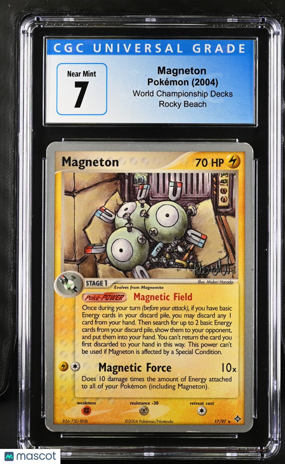 Magneton 2004 Pokemon World Champ. Decks #17/97 CGC 7