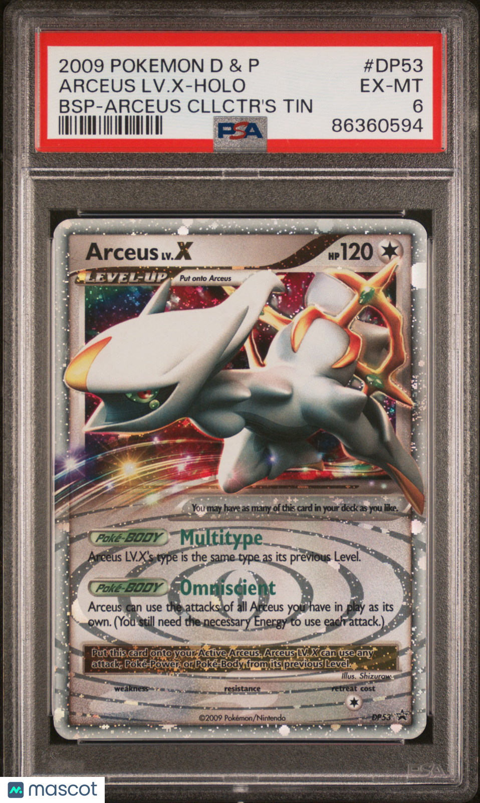 2009 Pokemon TCG Arceus LV. X Diamond & Pearl Black Star Promo #DP53 PSA 6