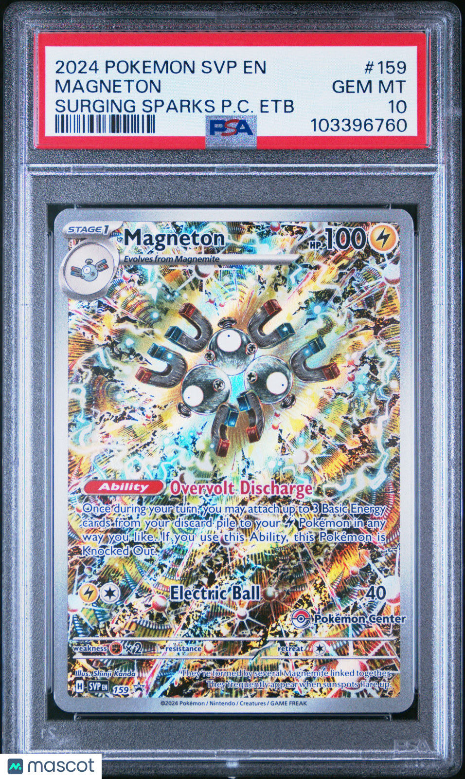 2024 Pokemon TCG Magneton Black Star Promo #159 Pokemon Center PSA 10