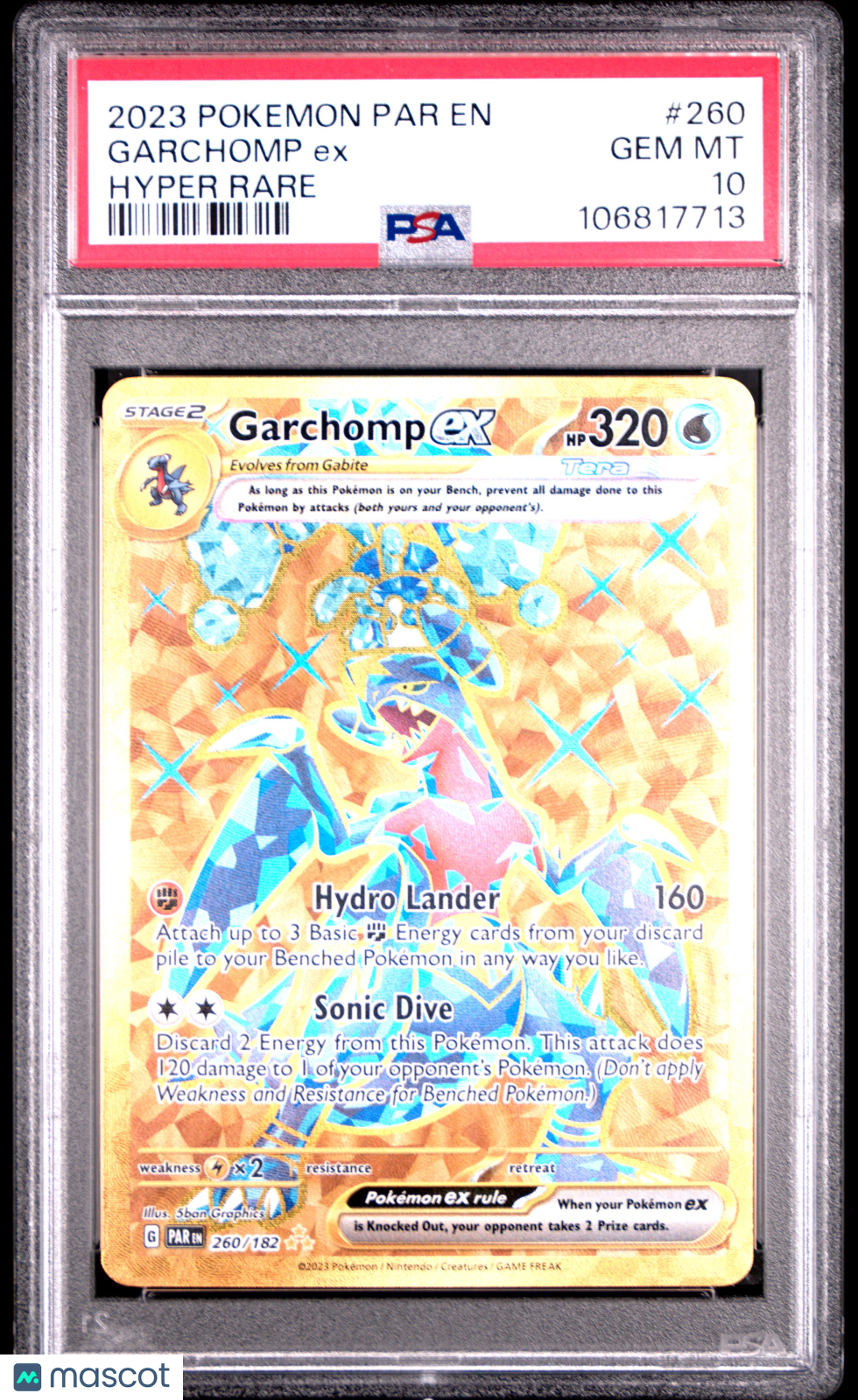 2023 Pokemon TCG Garchomp EX Paradox Rift #260 PSA 10