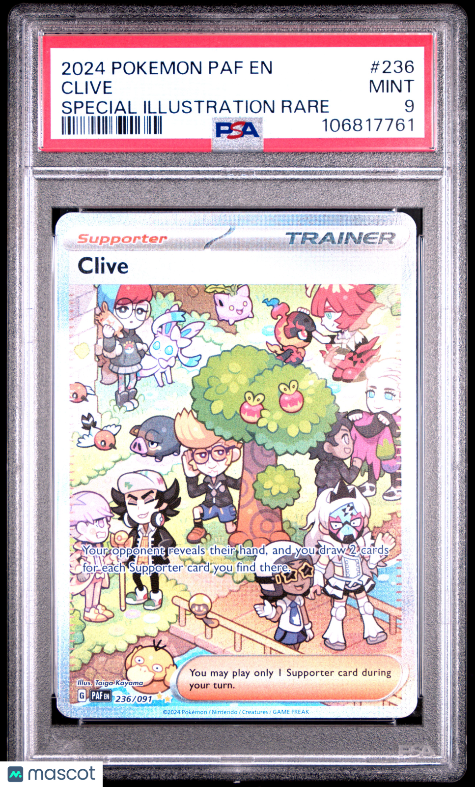 Pokemon TCG Clive 2024 Pokemon Paf pecial Illustration Rare PSA 9