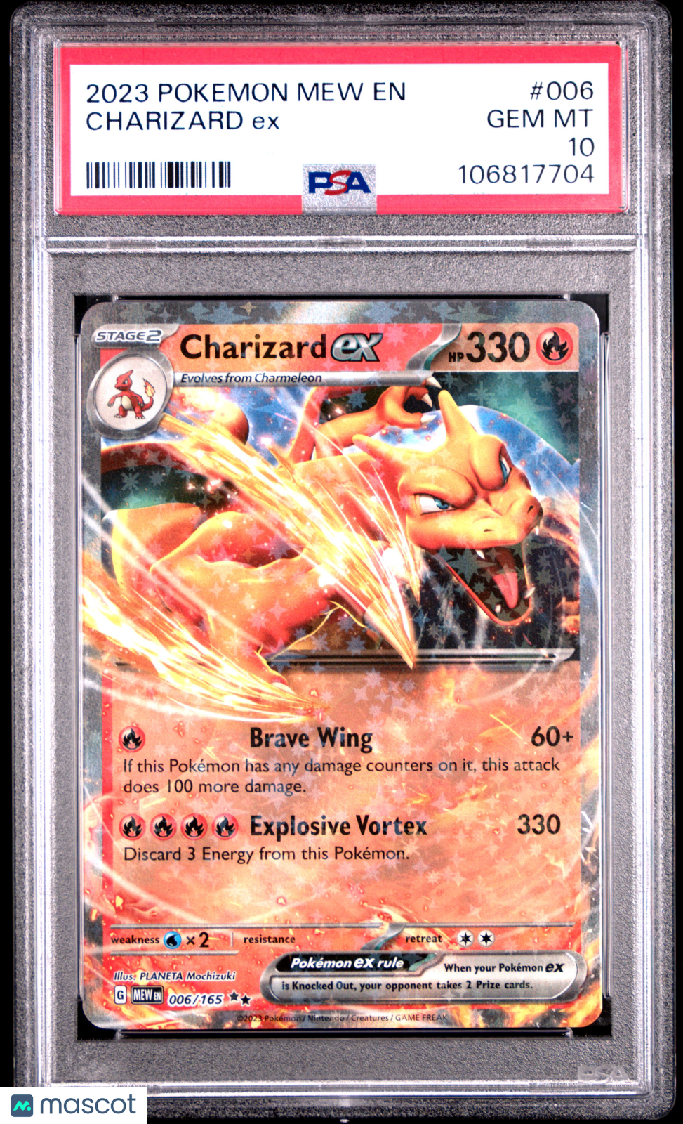 2023 Pokemon TCG Charizard EX 151 #006 PSA 10