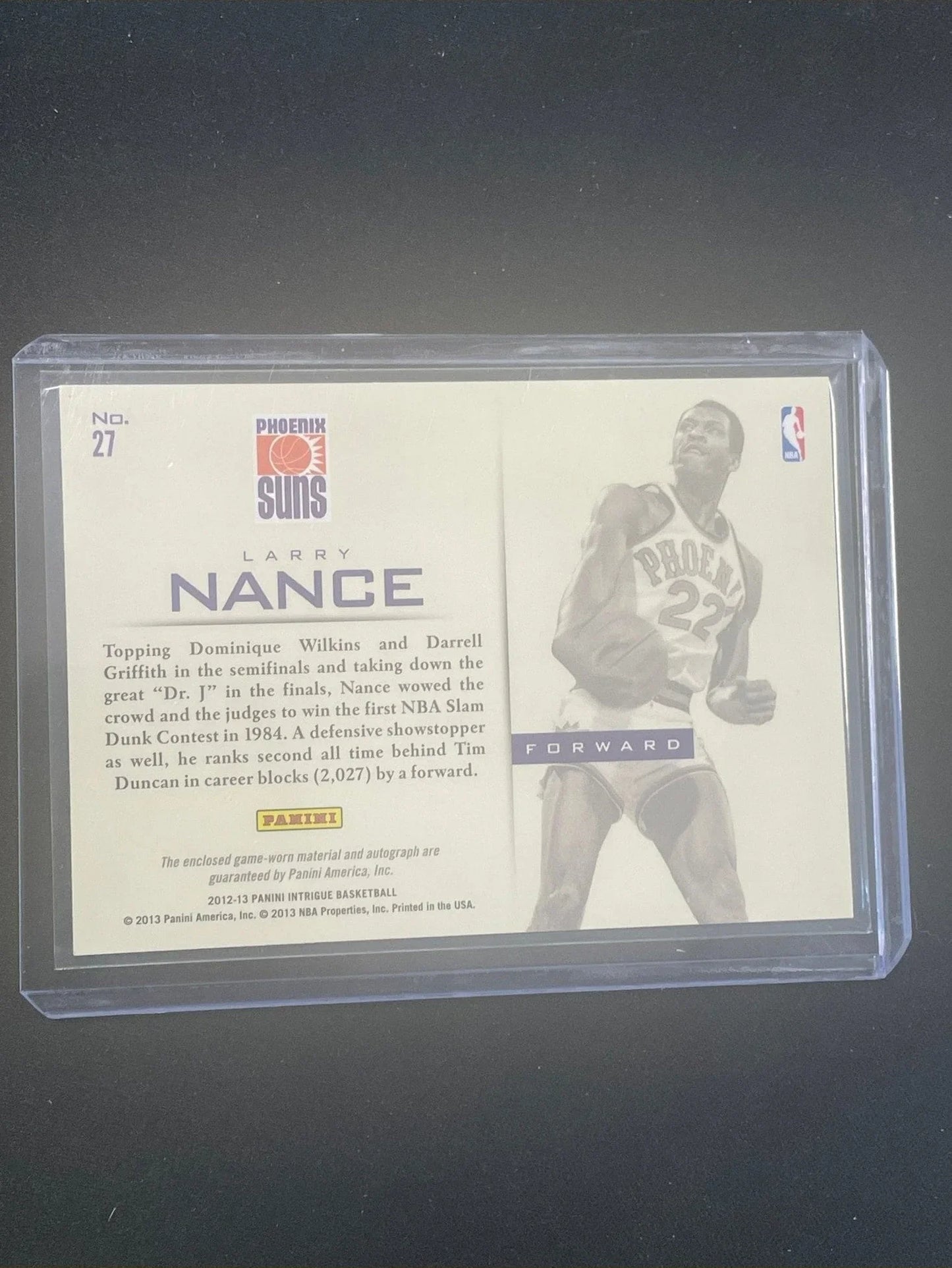 Intrigue Basketball Larry Nance Autograph Relic /199 #27 - Papa Joey's Collectibles