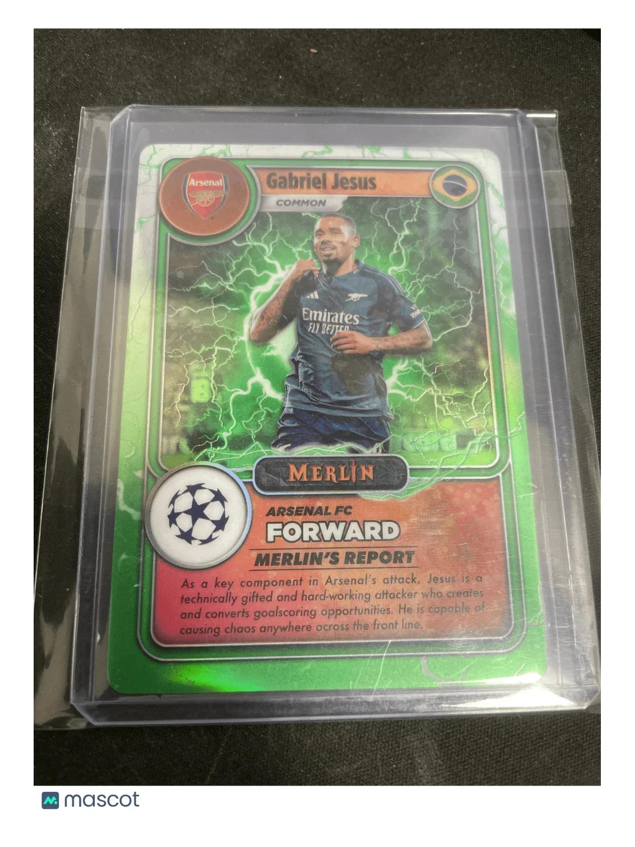Merlin Soccer Gabriel Jesus Green #MG-23 - Papa Joey's Collectibles