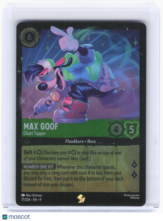 2025 Lorcana—Max Goof - Chart Topper #77 Fabled—Legendary Foil [Lightly Played]