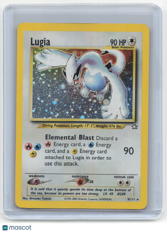 2000 Pokemon Lugia Neo Genesis #9/111 Mod Played Holo