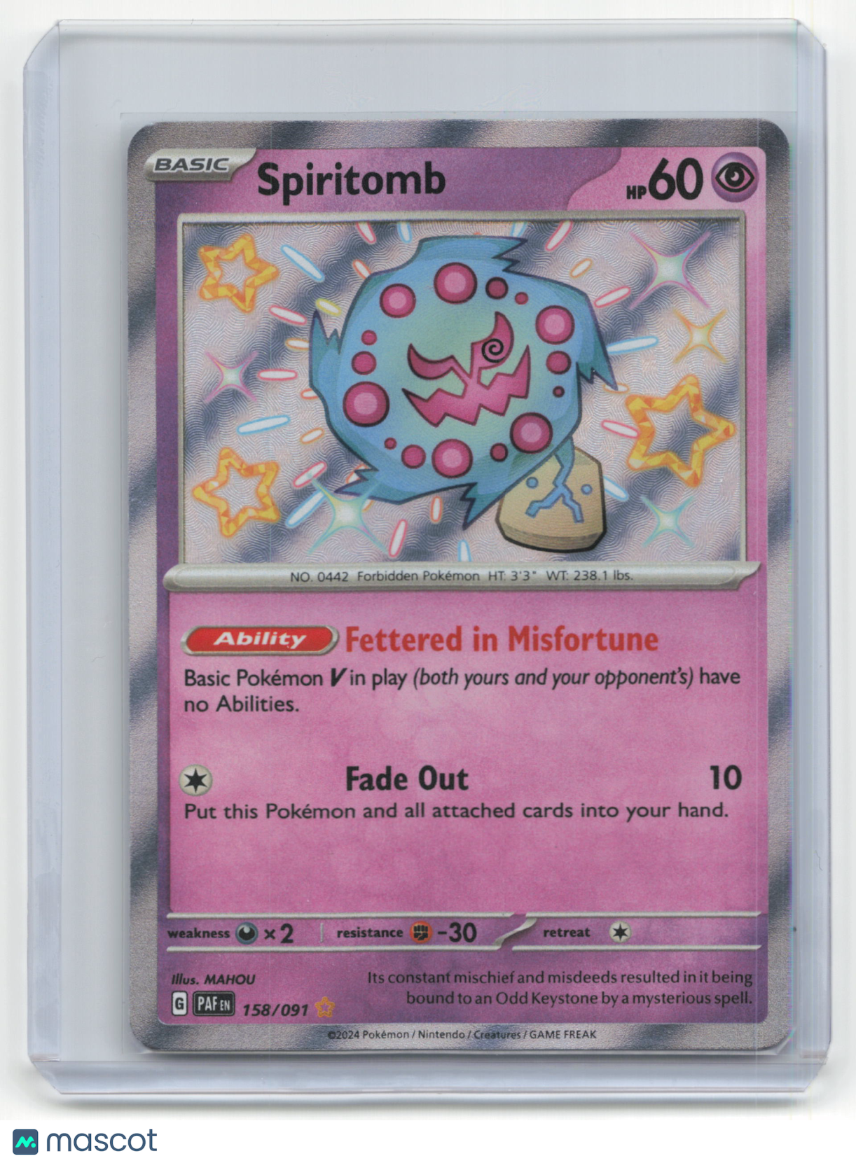 2024 Pokemon TCG Spiritomb Paldean Fates #158/091