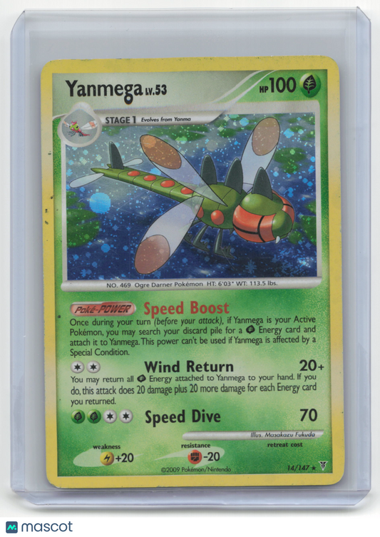 2009 Pokemon Yanmega Supreme Victors #14/147 Heavily Played Holo - Papa Joey's Collectibles