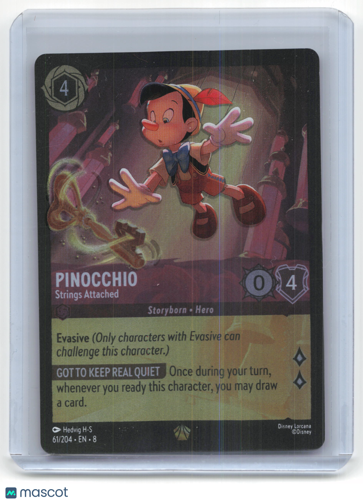 2025 Disney Lorcana Pinocchio Reign of Jafar #61/204