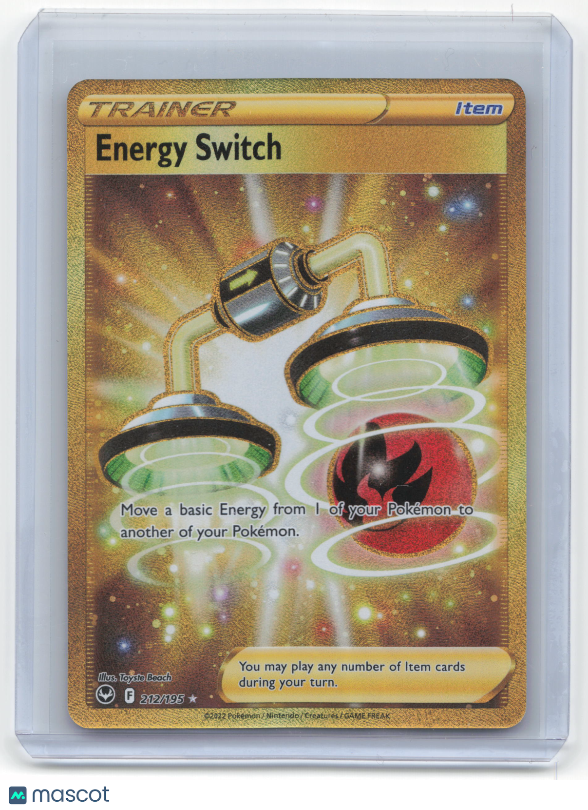 2022 Pokemon Energy Switch Silver Tempest #212/195 Near Mint FA