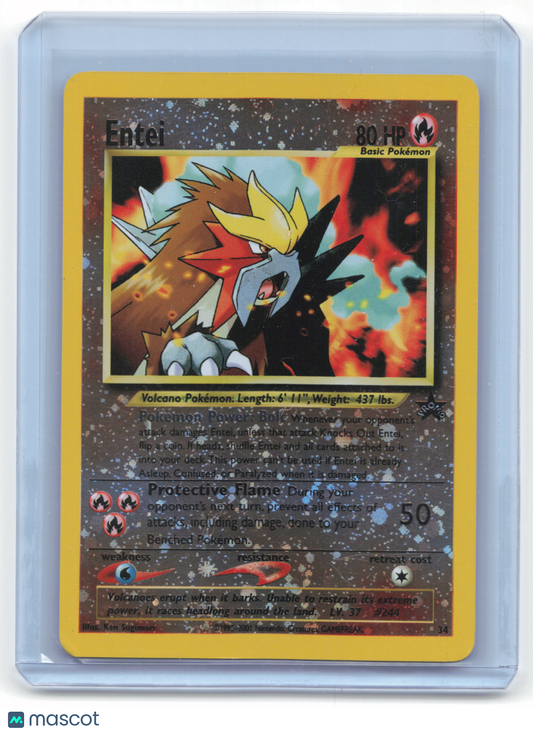 2001 Pokemon Entei Neo Revelation #34 Damaged