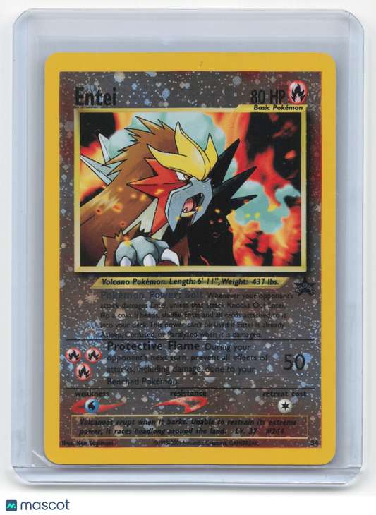 2001 Pokemon Entei Neo Revelation #34 Damaged
