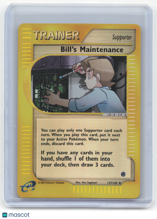 2002 Pokemon Bill's Maintenance Skyridge #137/165 Near Mint
