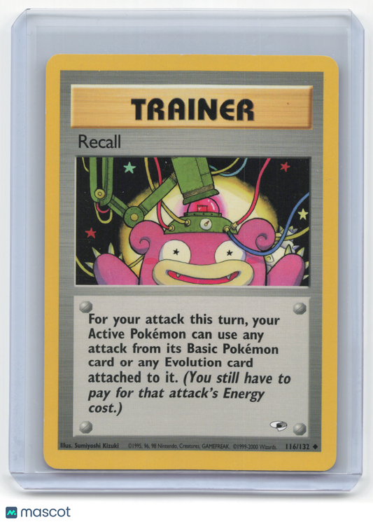 2000 Pokemon Recall Gym Challenge #116/132 Near Mint