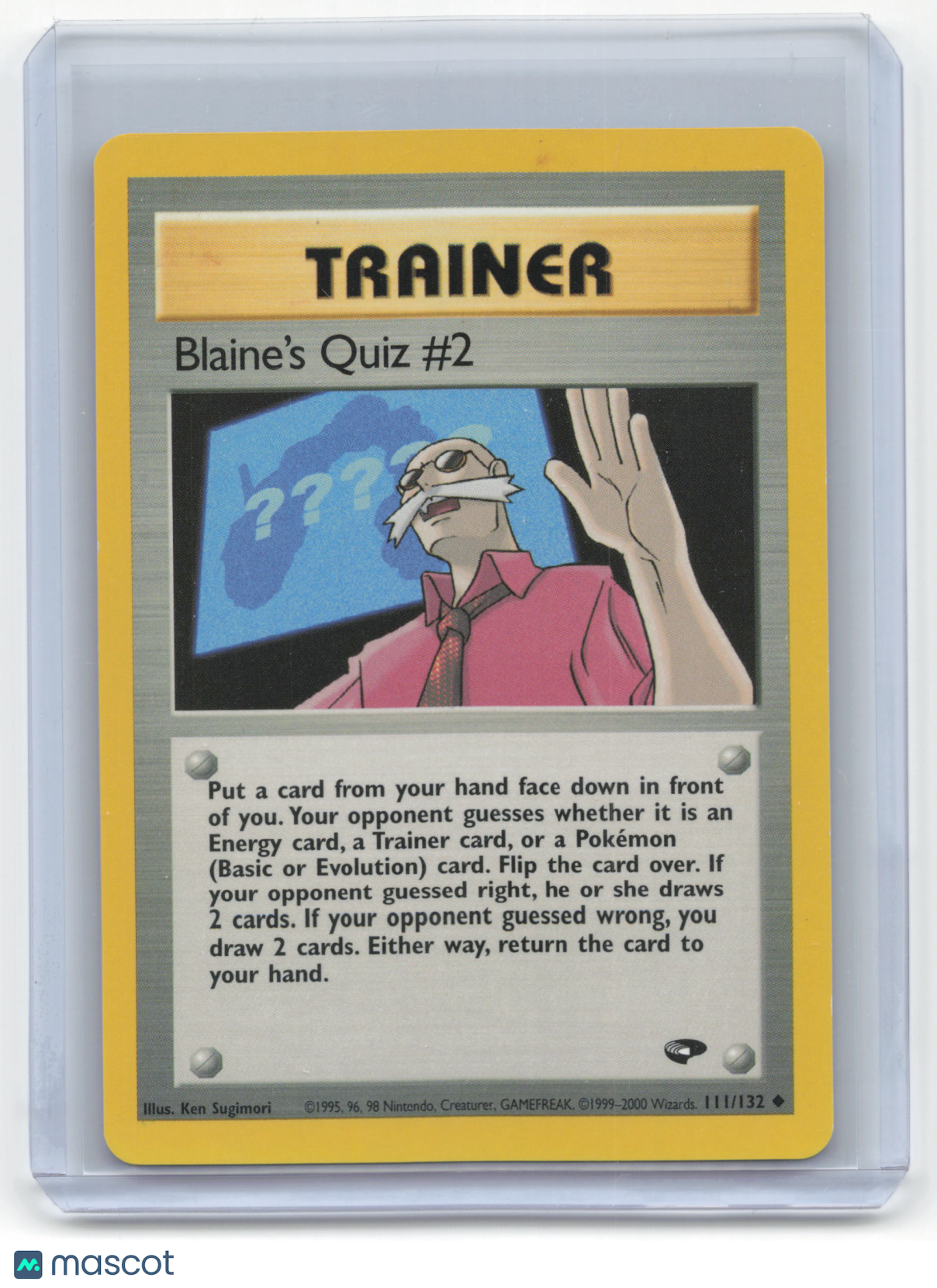 2000 Pokemon Blaine's Quiz #2 Gym Challenge #111/132 Near Mint