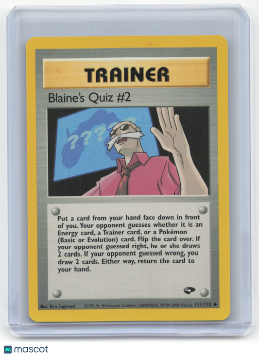 2000 Pokemon Blaine's Quiz #2 Gym Challenge #111/132 Near Mint