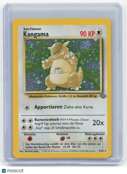 2000 Pokemon Kangaskhan Jungle #5/64 German (Swirl) Near Mint