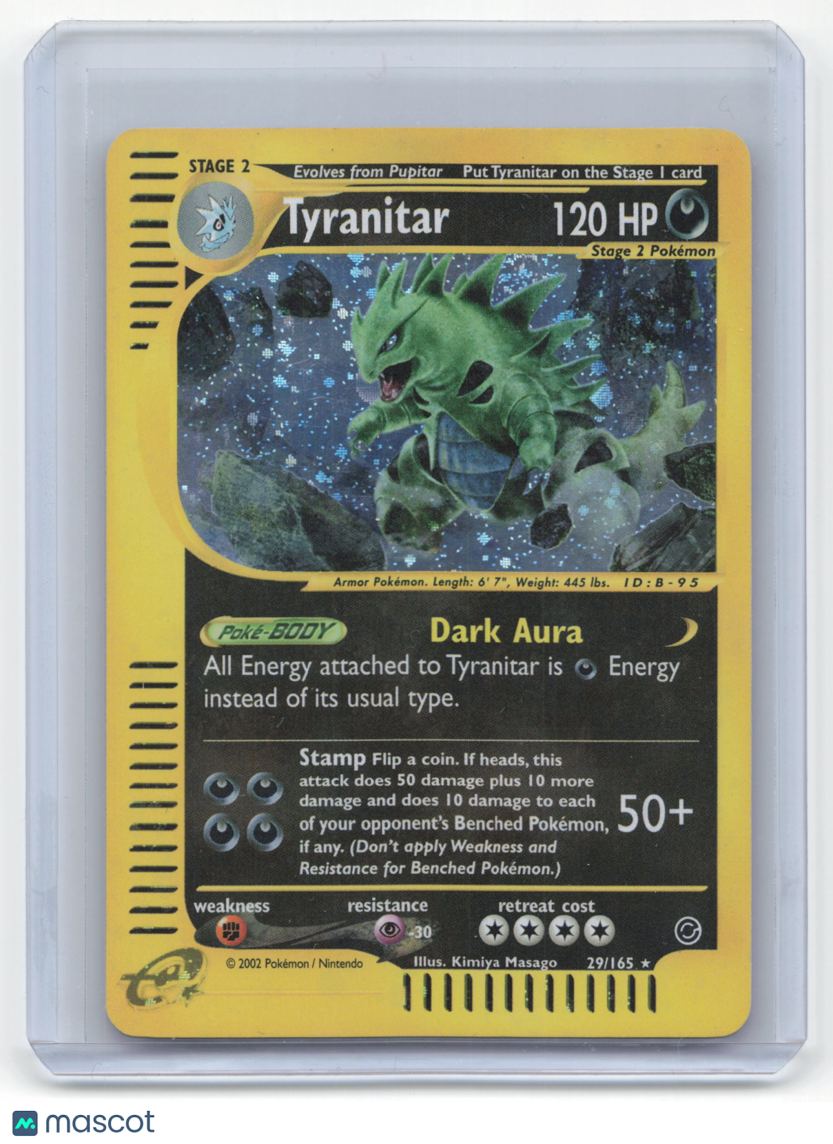 2002 Pokemon Tyranitar Expedition Base Set #29/165 Near Mint