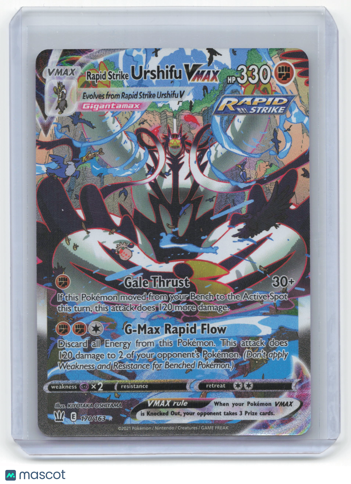 2021 Pokemon Rapid Strike Urshifu VMAX Battle Styles #170/163 Near Mint FA