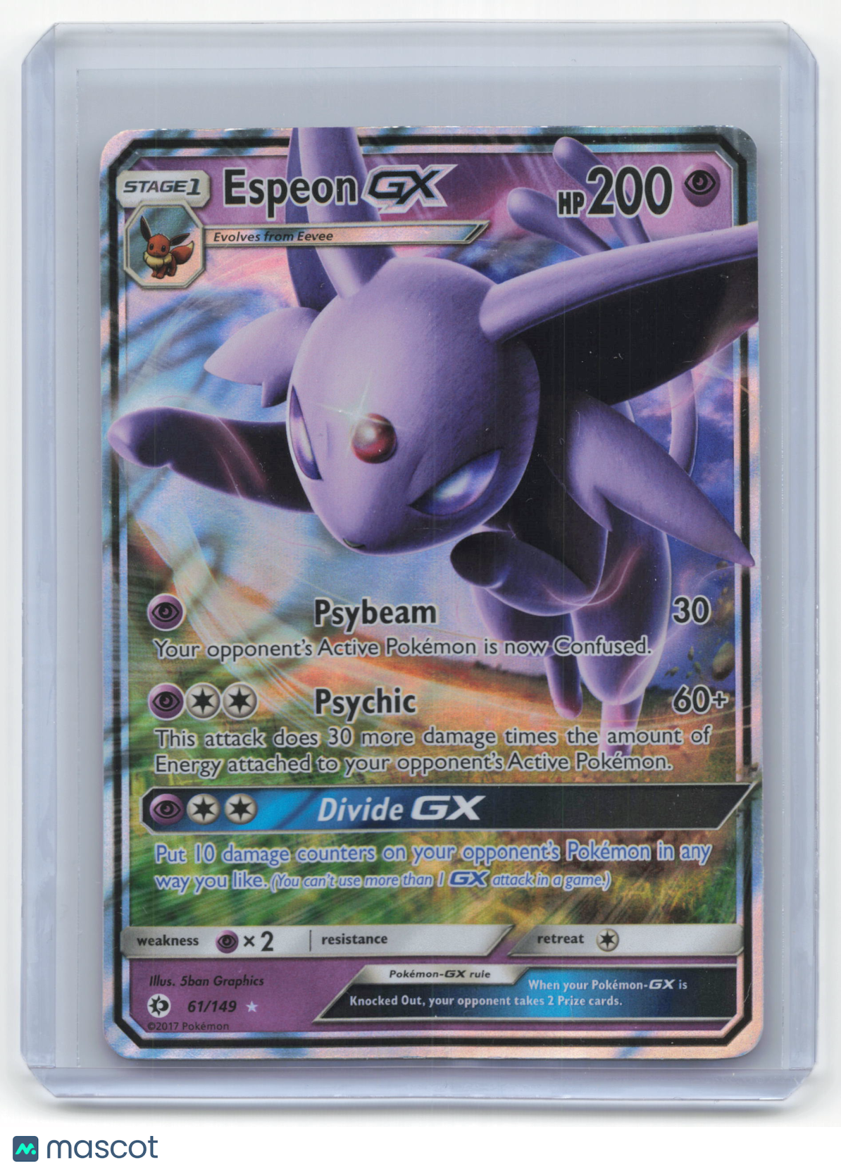 2017 Pokemon Espeon GX Sun & Moon #61/149 Lightly Played