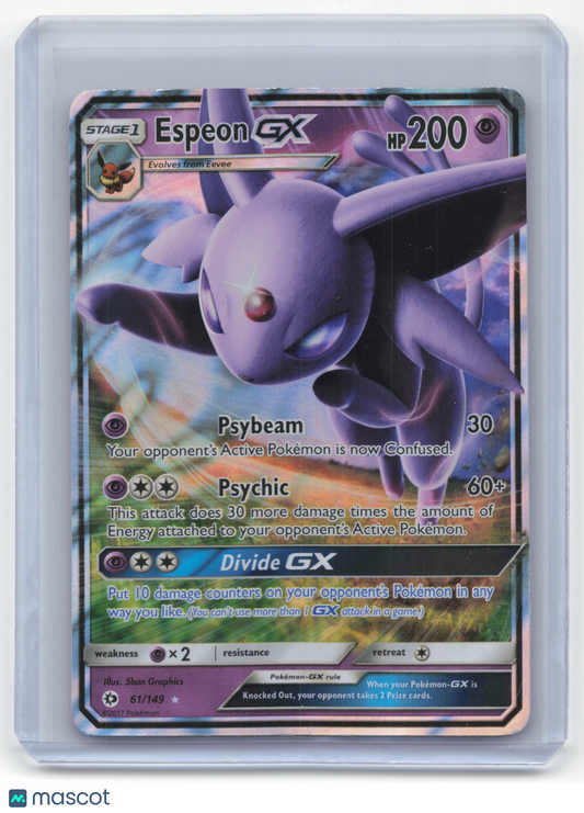 2017 Pokemon Espeon GX Sun & Moon #61/149 Lightly Played