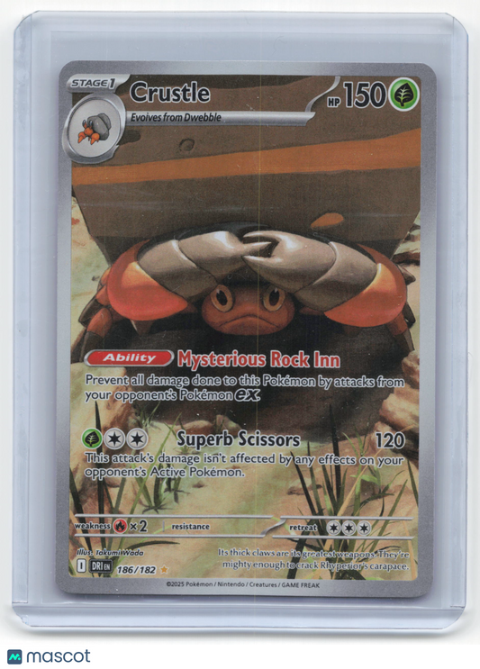2025 Pokemon Crustle Destined Rivals #186/182 Near Mint