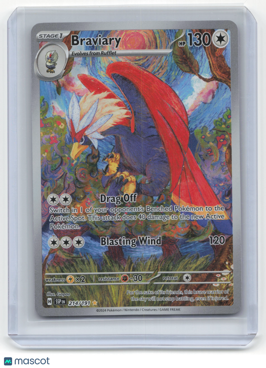 2024 Pokemon Braviary Surging Sparks #214/191 Near Mint - Papa Joey's Collectibles