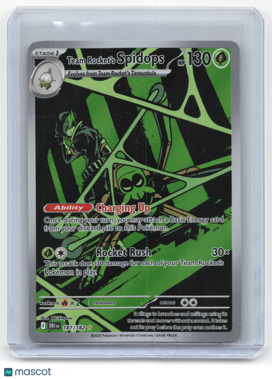 2025 Pokemon Team Rocket's Spidops Destined Rivals #187/182 Near Mint