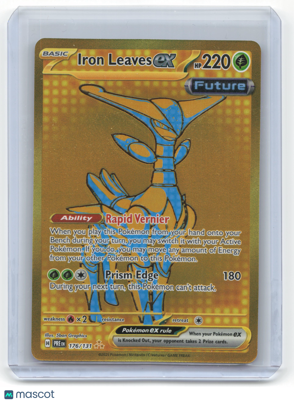 2025 Pokemon Iron Leaves EX Prismatic Evolutions #176/131 Near Mint