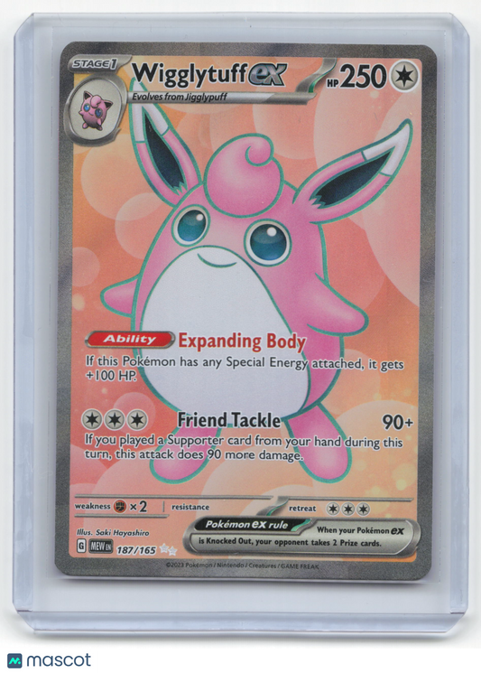 2023 Pokemon Wigglytuff EX 151 #187/165 Near Mint