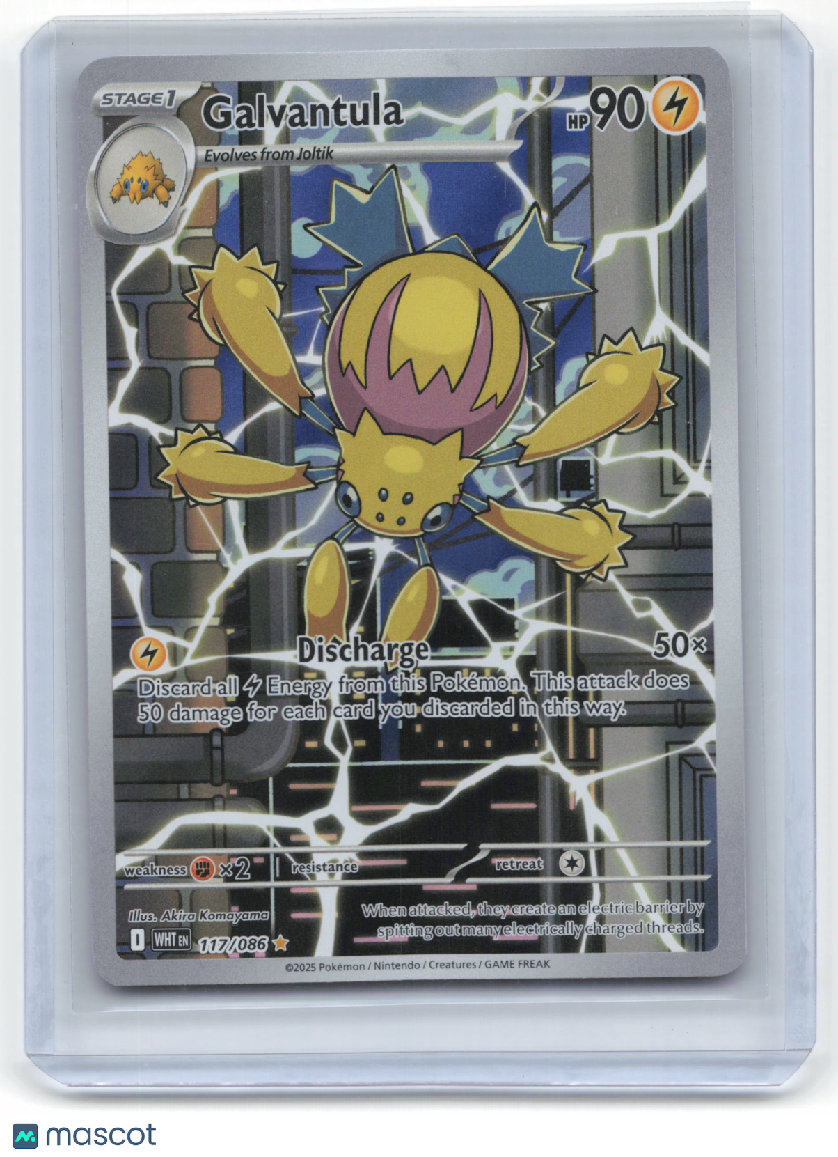 2025 Pokemon Galvantula White Flare #117/86 Near Mint