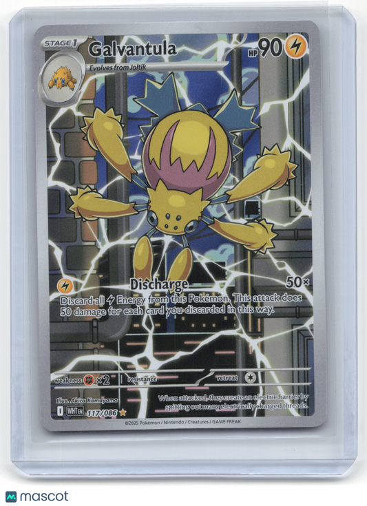 2025 Pokemon Galvantula White Flare #117/86 Near Mint