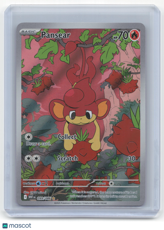 2025 Pokemon Pansear White Flare #99/86 Near Mint