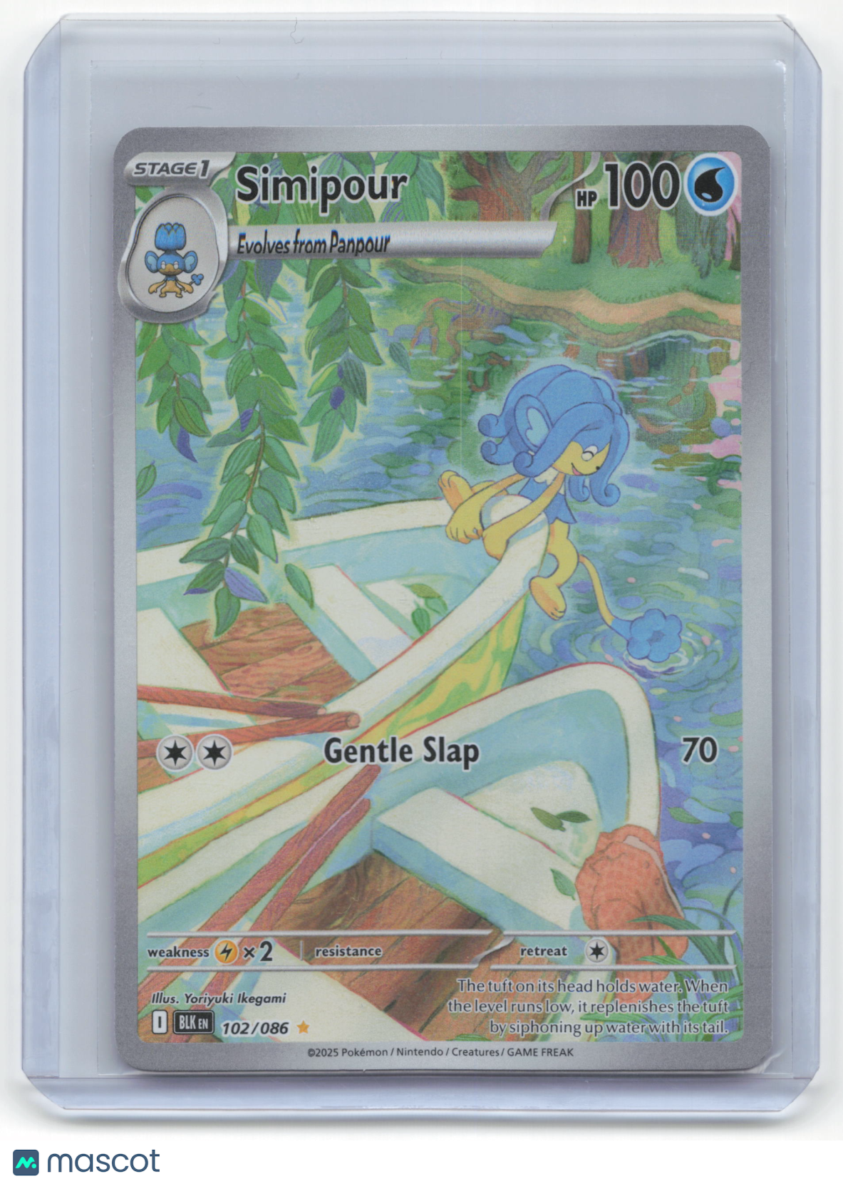 2025 Pokemon Simipour Black Bolt #102/86 Near Mint