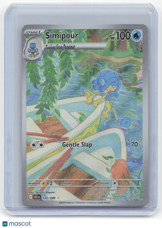 2025 Pokemon Simipour Black Bolt #102/86 Near Mint