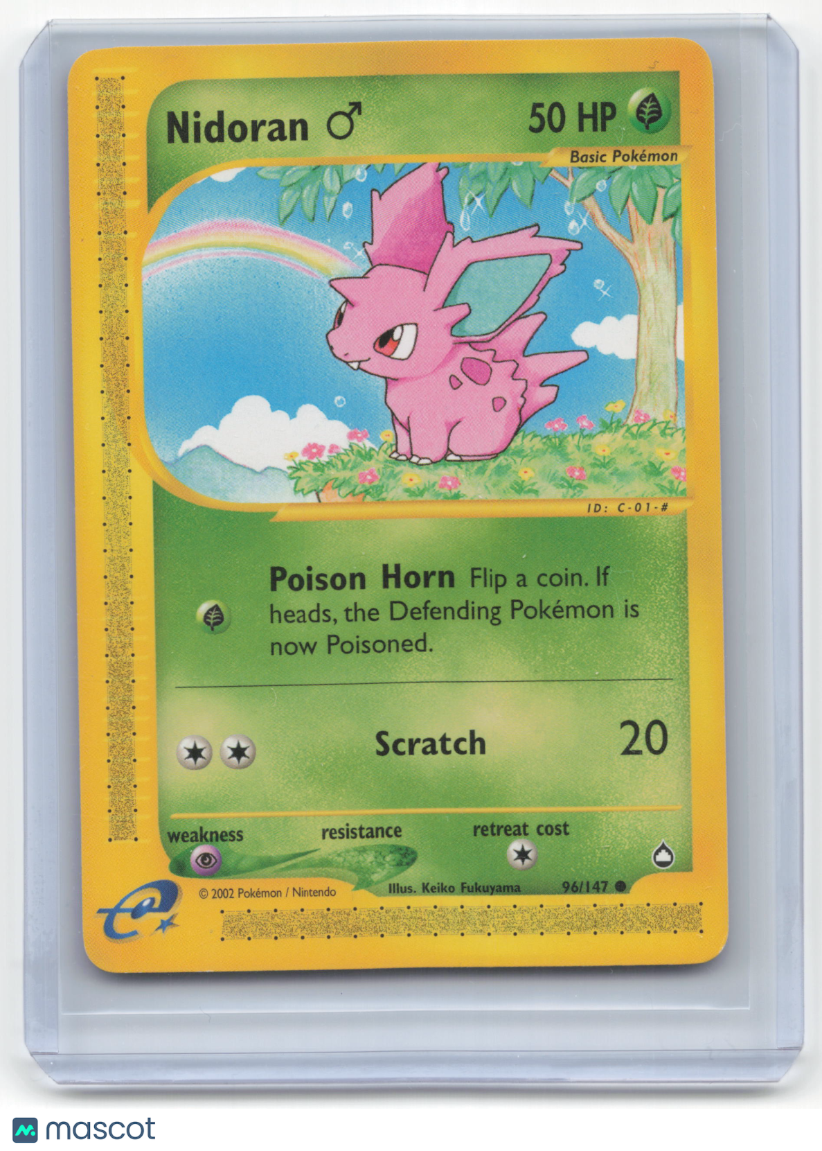 2002 Pokemon Nidoran♂ Expedition Base Set #96/147 Near Mint