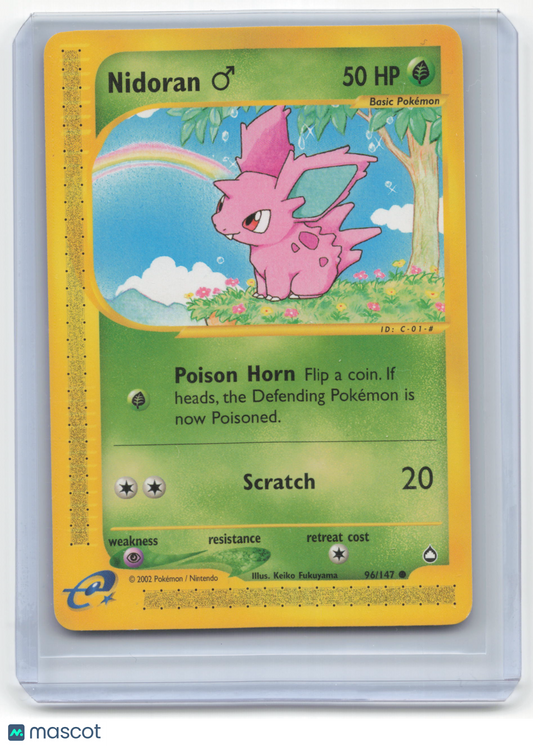 2002 Pokemon Nidoran♂ Expedition Base Set #96/147 Near Mint