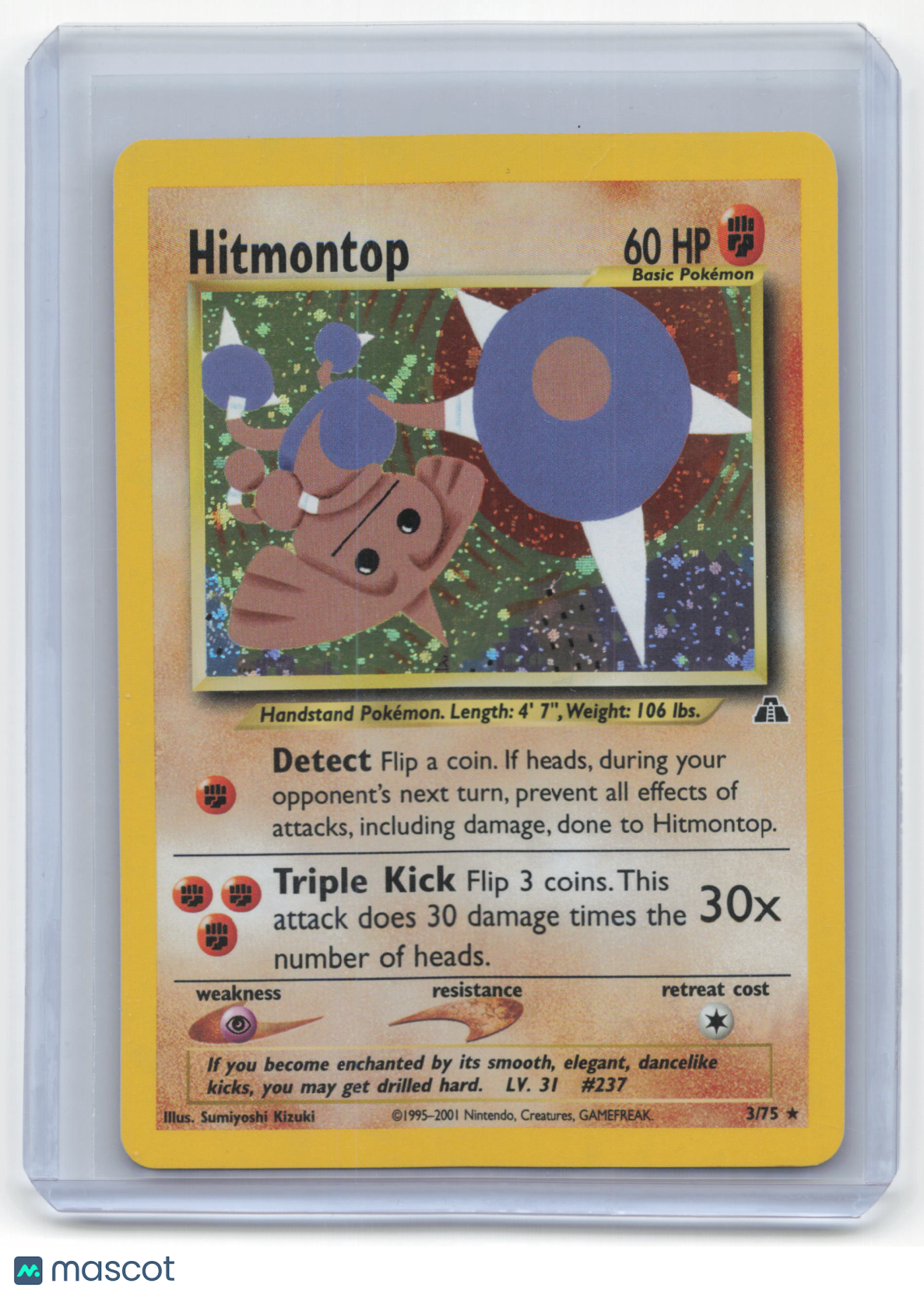 2001 Pokemon Hitmontop Neo Discovery #3/75 Moderately Played