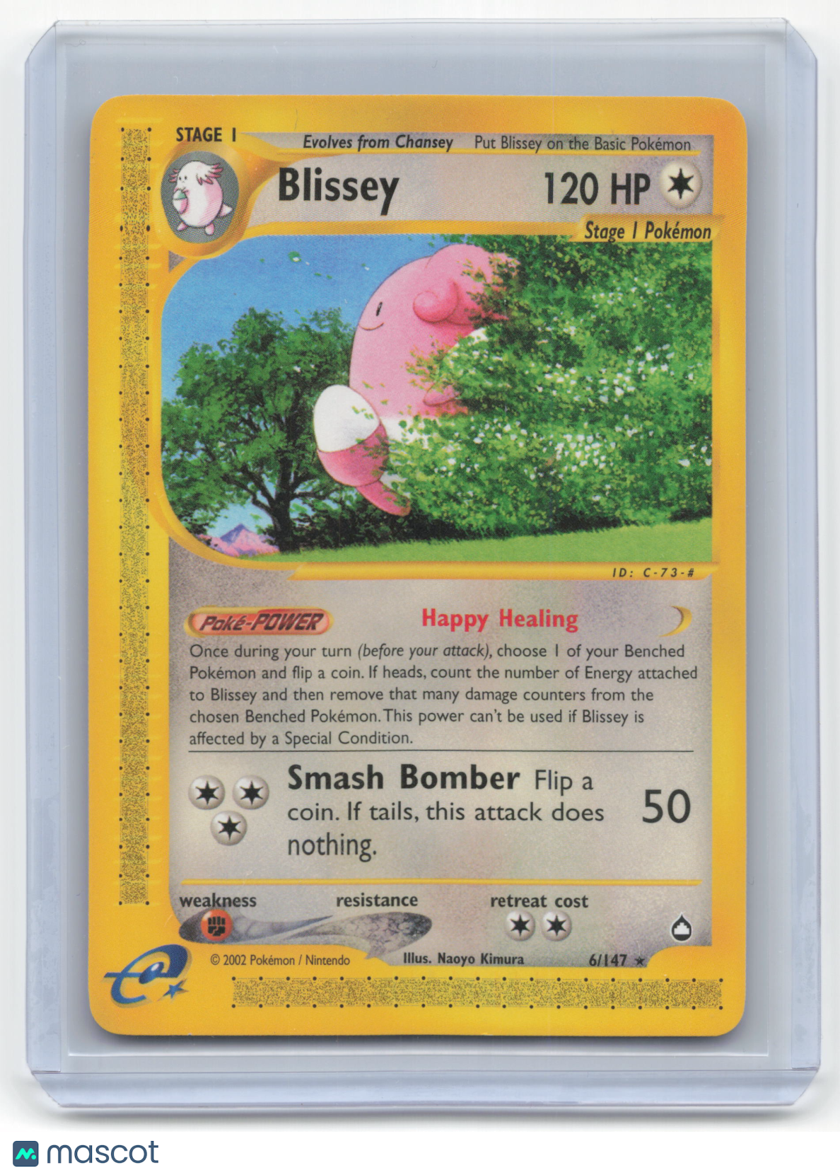 2002 Pokemon Blissey Expedition Base Set #6/147 Near Mint