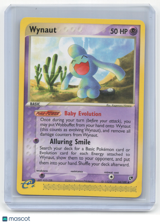 2003 Pokemon Wynaut EX Sandstorm #54/100 Near Mint