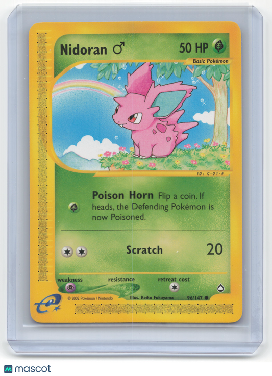2002 Pokemon Nidoran♂ Expedition Base Set #96/147 Near Mint