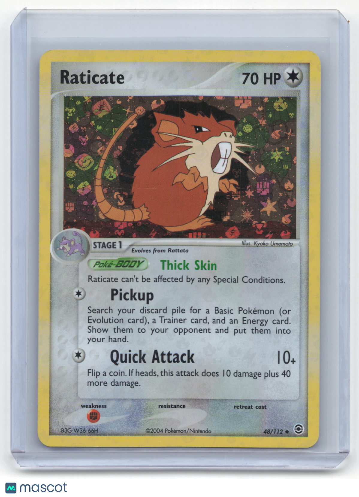 2004 Pokemon Raticate EX Team Rocket Returns #48/112 Lightly Played