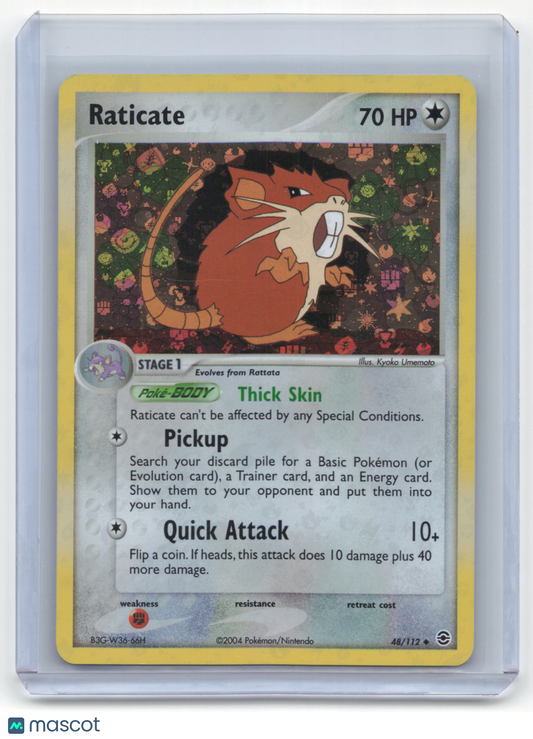 2004 Pokemon Raticate EX Team Rocket Returns #48/112 Lightly Played