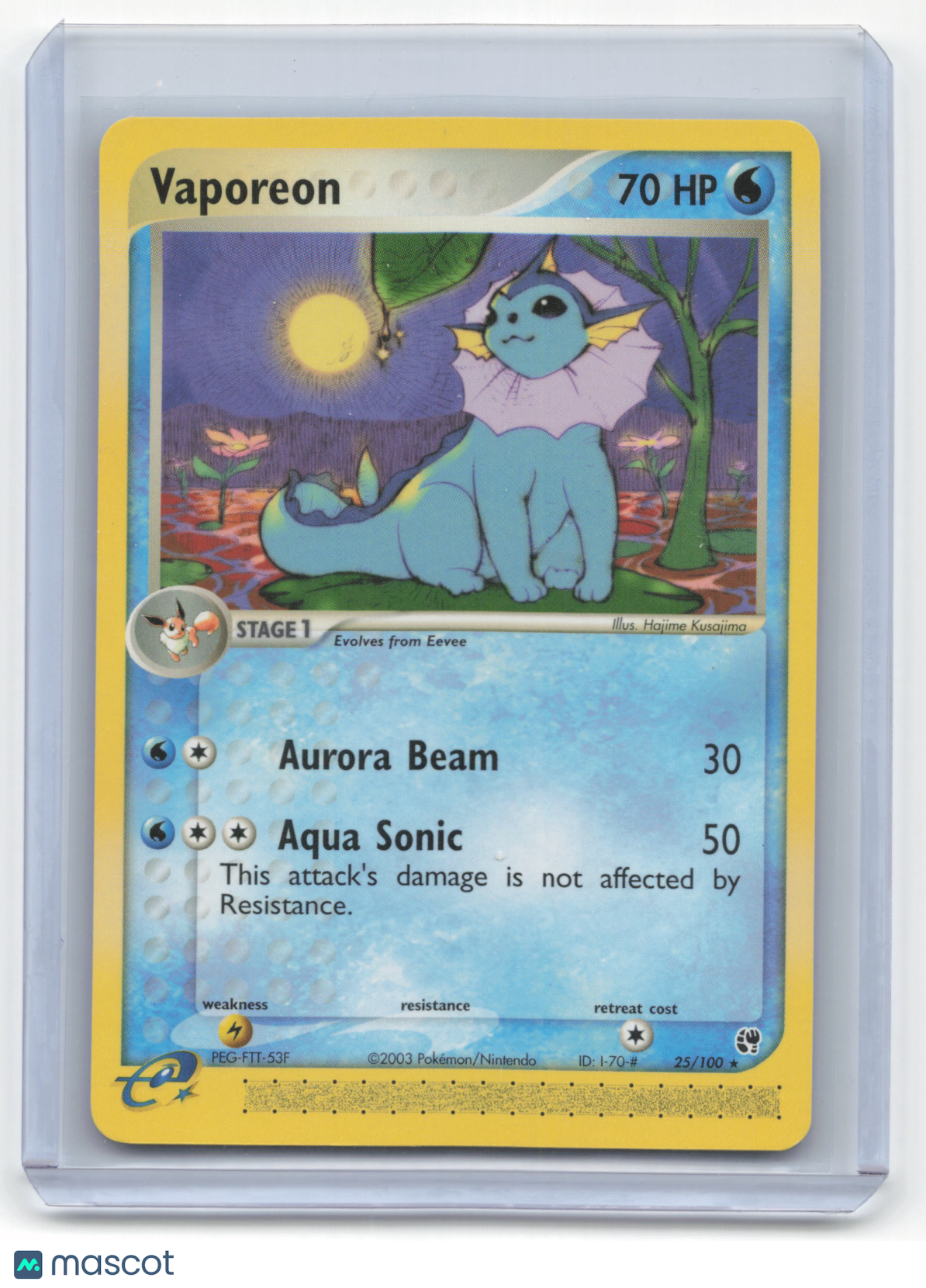 2003 Pokemon Vaporeon EX Sandstorm #25/100 Near Mint