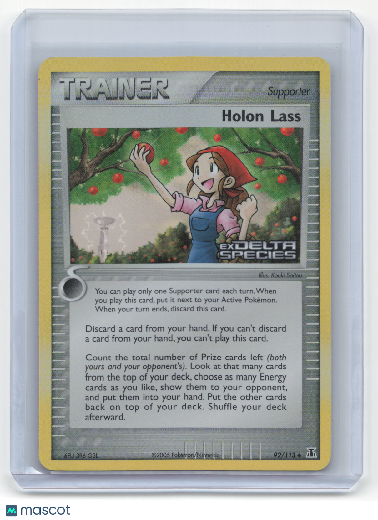 2005 Pokemon Holon Lass EX Delta Species #92/113 Near Mint
