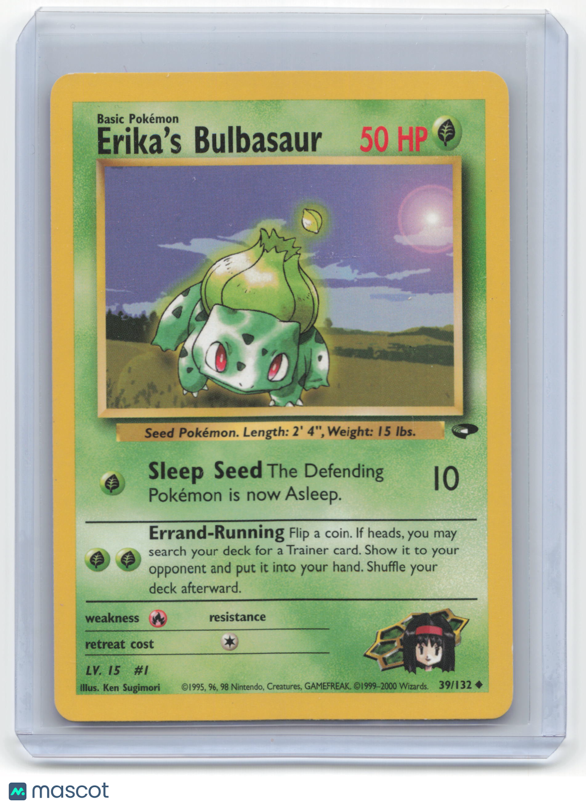 2000 Pokemon Erika's Bulbasaur Gym Challenge #39/132 Lightly Played