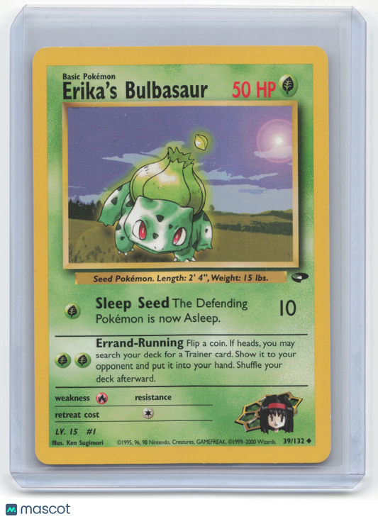 2000 Pokemon Erika's Bulbasaur Gym Challenge #39/132 Lightly Played