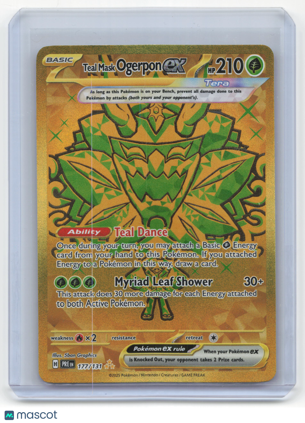 2025 Pokemon Teal Mask Ogerpon EX Prismatic Evolutions #177/131 Near Mint
